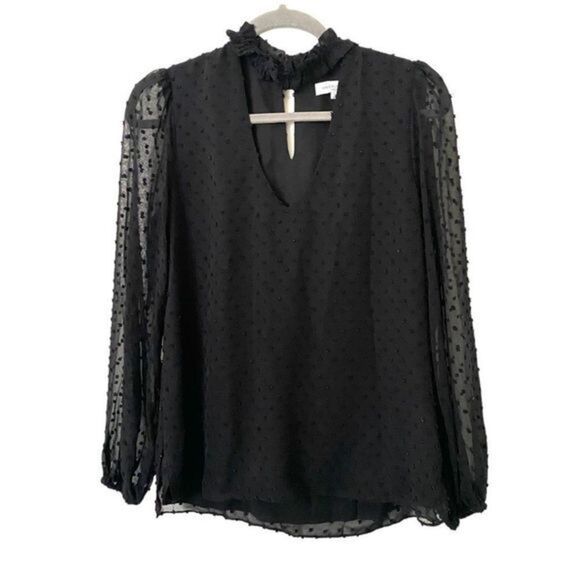 Waverly Grey Tops - ‎WAVERLY GREY Dotted Cutout Blouse